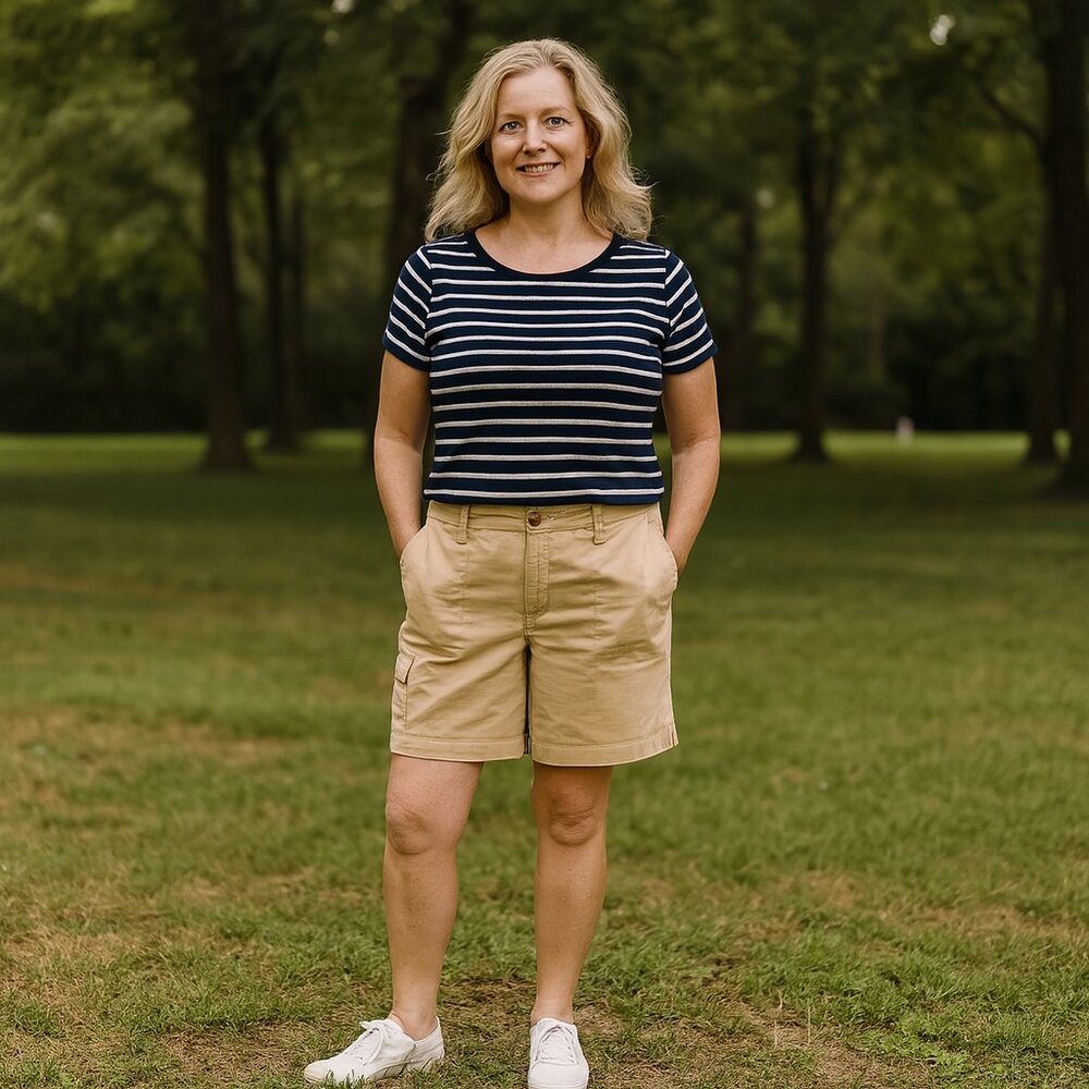 Lauren Ralph Women 6 Chino Cargo Khaki Leg Pocket Casual Golf Beach Casual Short
